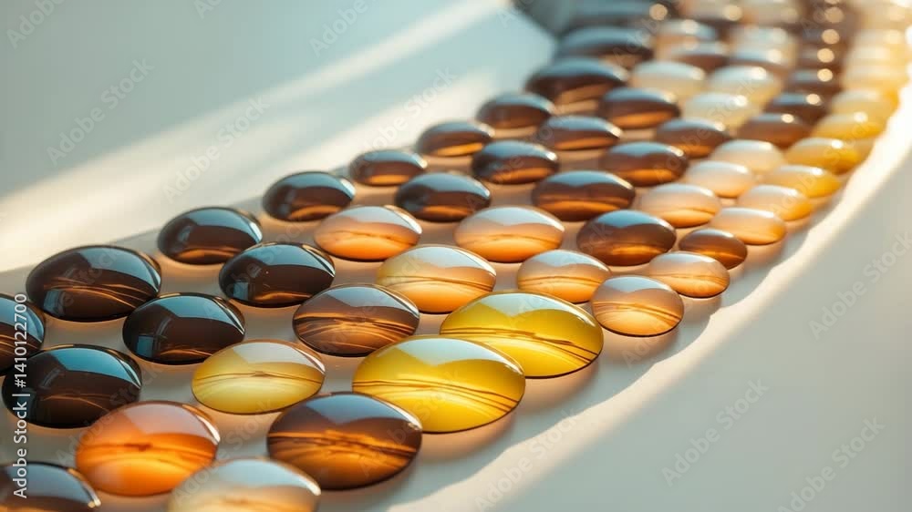 Close-up view of corrective optical lenses in different colors.