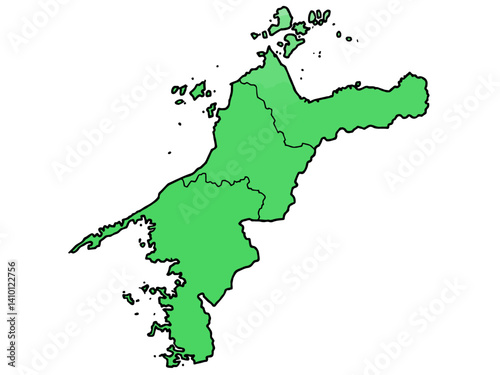 少しゆるい愛媛県地図 地域分け 四国 西日本
