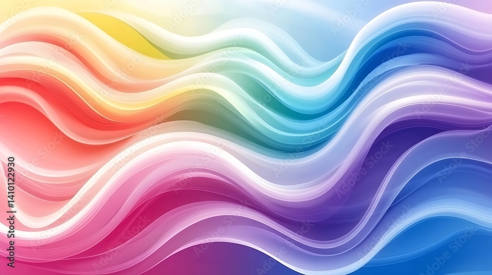 Fototapeta premium Abstract Colorful Waves Flowing Seamlessly