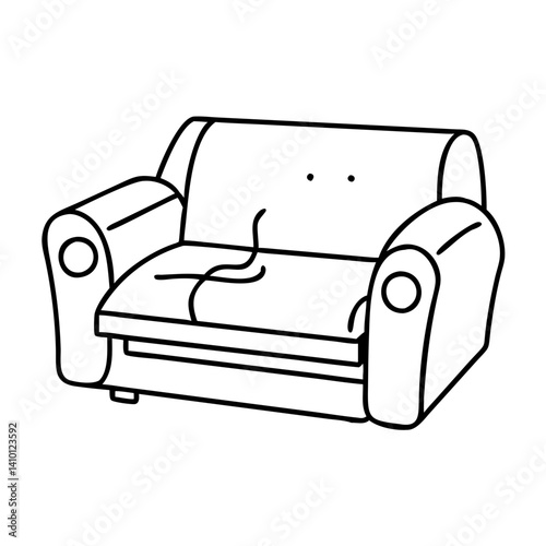 reclining sofa icon, reclining sofa vector illustration-simple illustration of reclining sofa, perfect for reclining sofa logos and icons