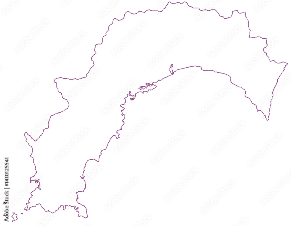高知県 地図 白 イラスト 高知県 地図 白 イラスト