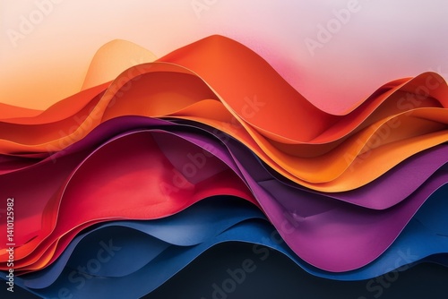 Serene Abstract With Flowing Color Waves