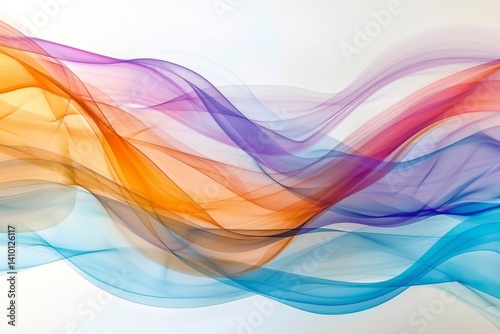 Serene Abstract With Flowing Color Waves