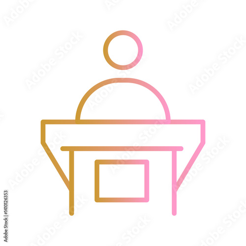 Court Hearing Vector Icon
