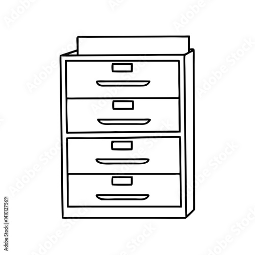 filing cabinet icon, filing cabinet vector illustration-simple illustration of filing cabinet, perfect for filing cabinet logos and icons