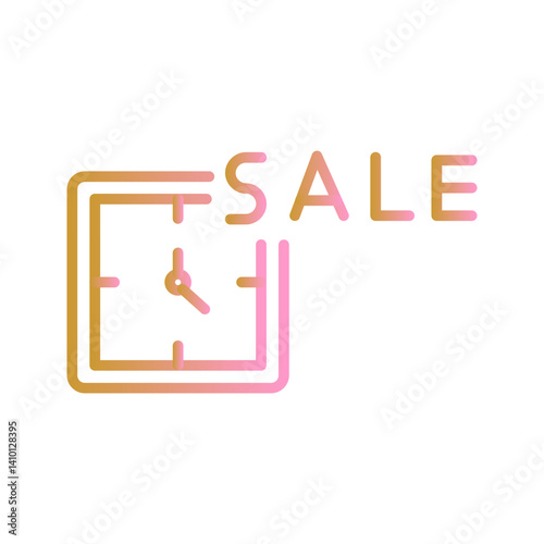 Midnight Sale Vector Icon