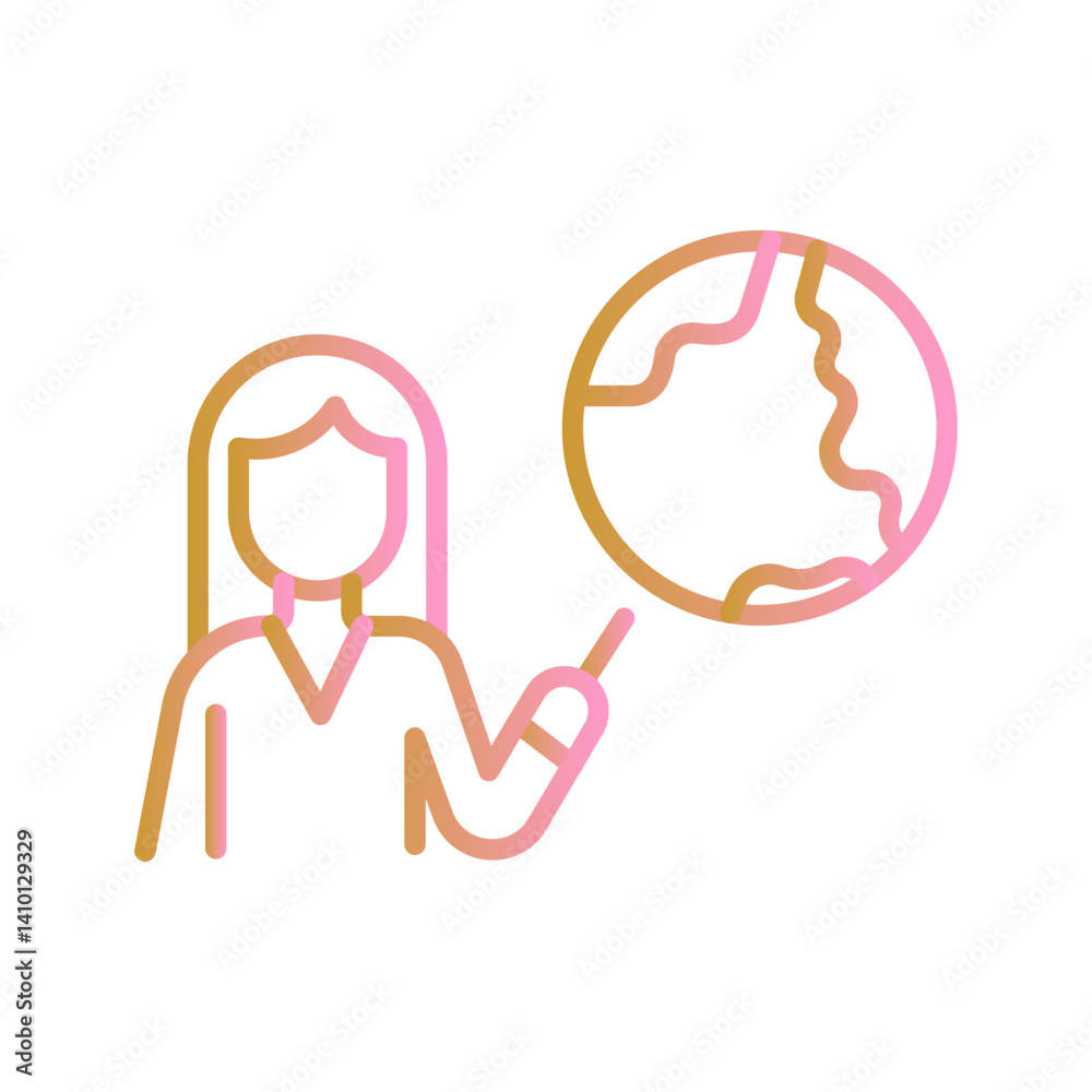 Teacher Globe Vector Icon Teacher Globe Vector Icon