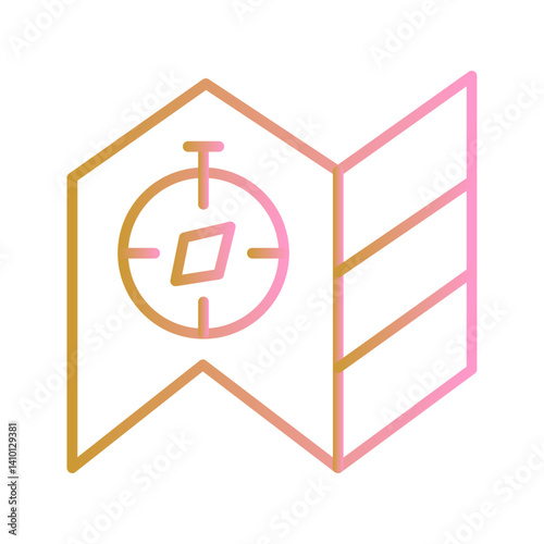 Conflict Zone Map Vector Icon