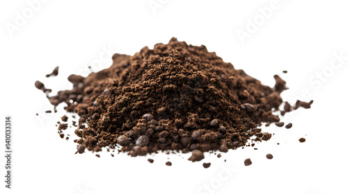 Wallpaper Mural Fresh Coffee Grounds Isolated on White Background for Creative Design Projects Torontodigital.ca