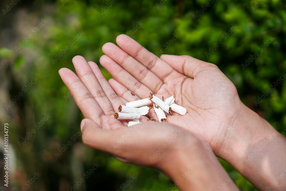 Break free from tobacco with this powerful image of a broken cigarette in an open hand, symbolizing the commitment to a smoke-free future. Break free from tobacco with this powerful image of a broken cigarette in an open hand, symbolizing the commitment to a smoke-free future.