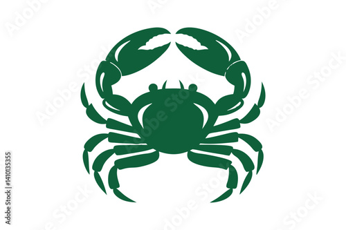 Green Crab Silhouette: Iconic Marine Life Representation