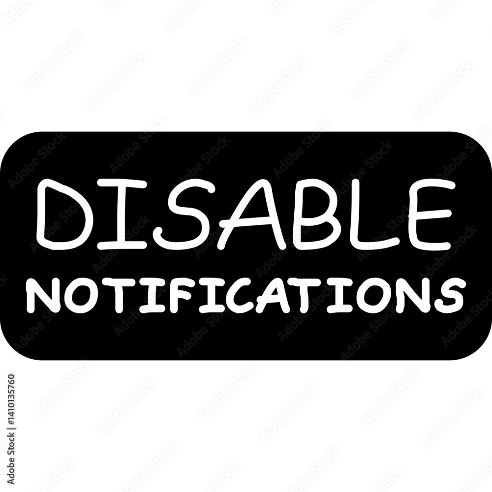 Fototapeta premium Disable Notifications Icon