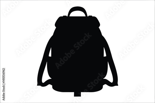 backpack silhouette vector, school backpack backpack
