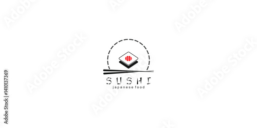 Simple japanese food logo design with unique concept
