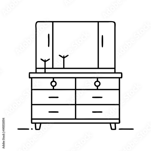 dresser icon, dresser vector illustration-simple illustration of dresser, perfect for dresser logos and icons