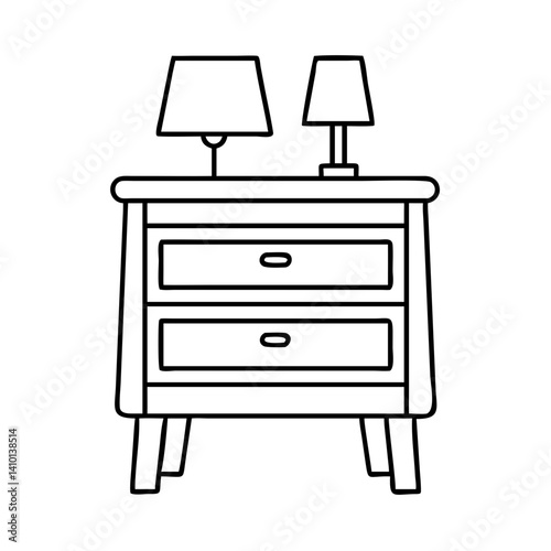 nightstand icon, nightstand vector illustration-simple illustration of nightstand, perfect for nightstand logos and icons