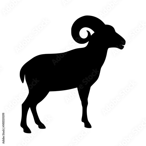 silhouette of a sheep