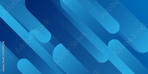 Abstract lines pattern technology on blue gradients background. blue abstract background. shiny geometric shape graphic. Futuristic technology concept. Suit for brochure, corporate, website, poster. 