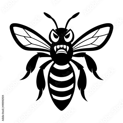 bee on white background