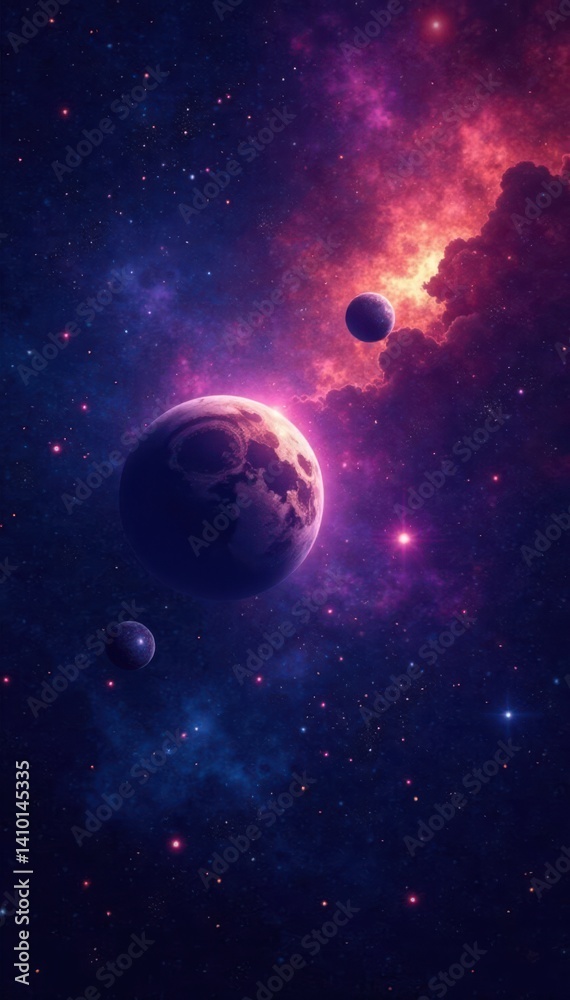 Cosmic galaxy background with stars and planets , cosmos, planets Cosmic galaxy background with stars and planets , cosmos, planets