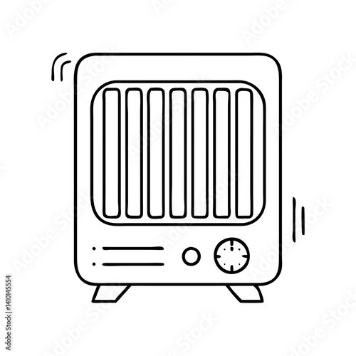 electric heater icon, electric heater vector illustration-simple illustration of electric heater, perfect for electric heater logos and icons