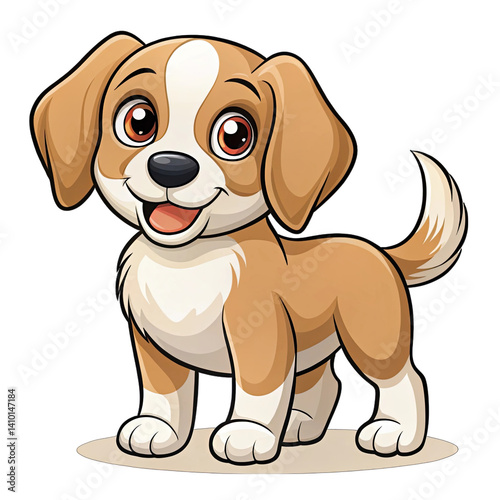 Dog isolated on white background