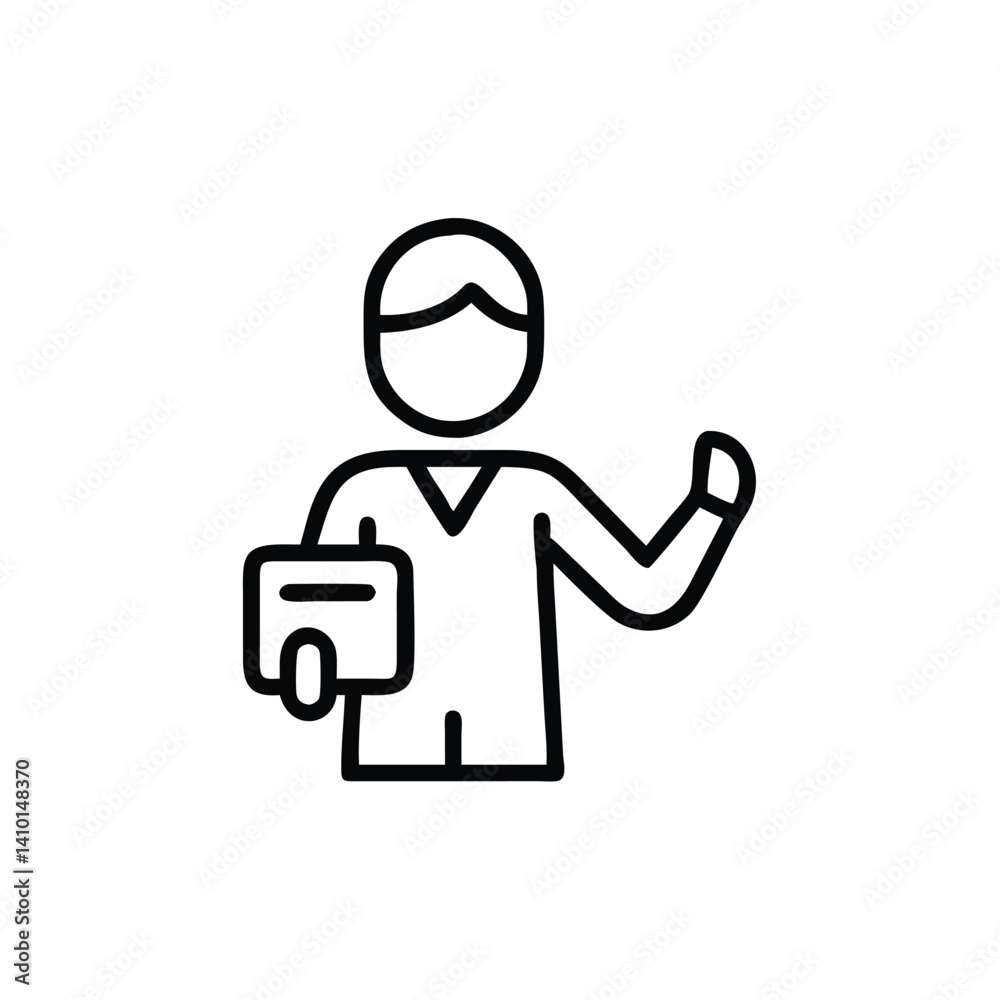 Person Presenting Information, Simple Icon, Line Art, Minimalist Design, Vector Graphic, Business, C Person Presenting Information, Simple Icon, Line Art, Minimalist Design, Vector Graphic, Business, C