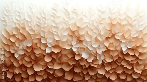 Abstract Beige and White Floral Art Piece