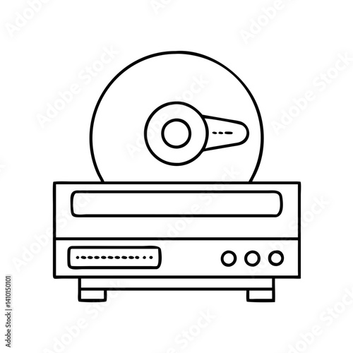 cd dvd player icon, cd dvd player vector illustration-simple illustration of cd dvd player, perfect for cd dvd player logos and icons