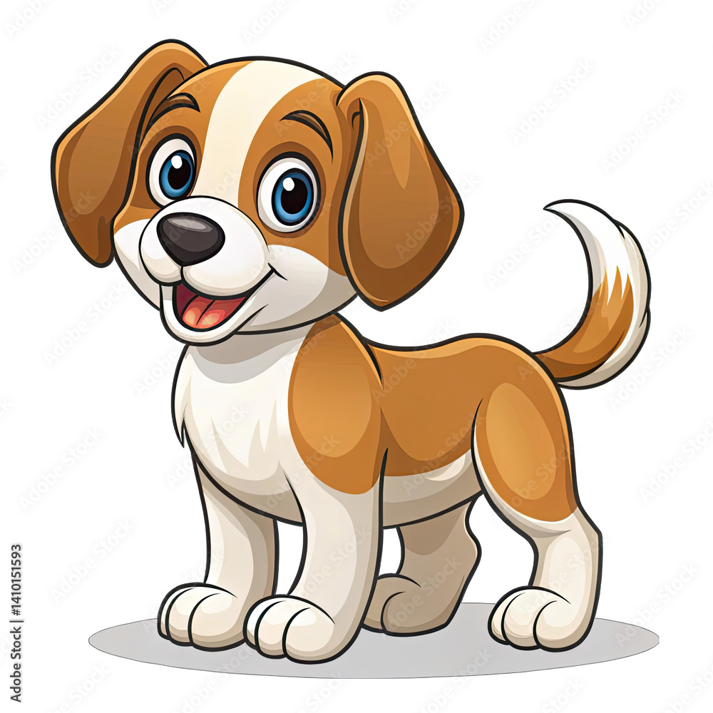 Dog isolated on white background