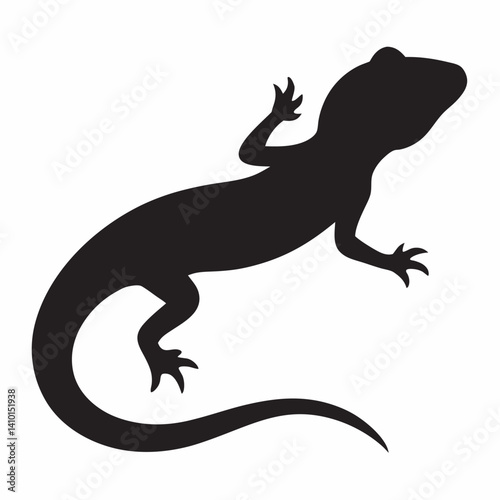 Lizard illustration silhouette