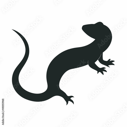 Lizard illustration silhouette