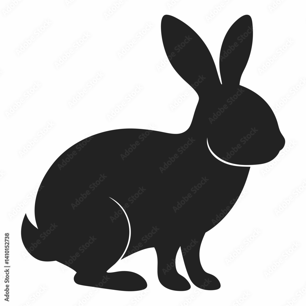 Rabbit silhouette vector illustration Rabbit silhouette vector illustration