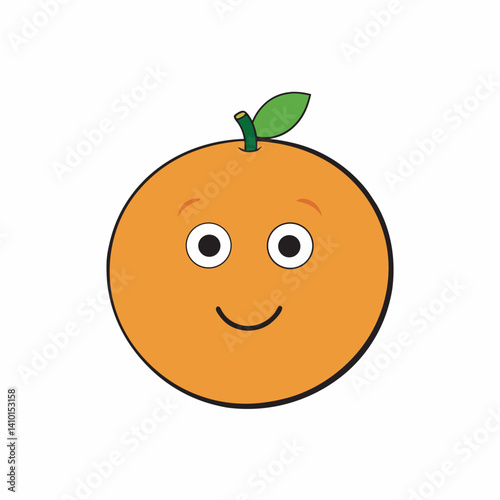 Vector of illustration Cartoon Orange