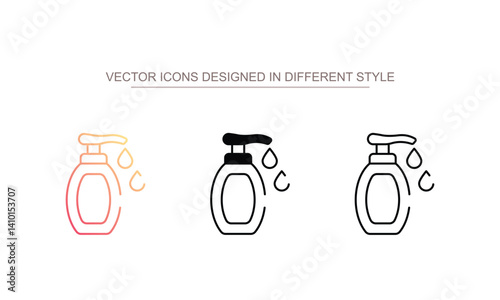 Lotion icon design with white background stock illustration