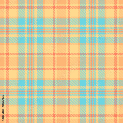 Vibrant pastel plaid pattern. Perfect for textile design, website backgrounds, or crafting projects.  A cheerful, summery design evoking feelings of warmth and happiness.