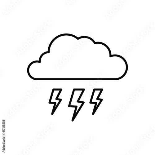 Thunder  vector icon stock illustration