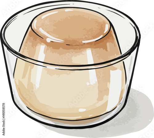 glass of milk puding