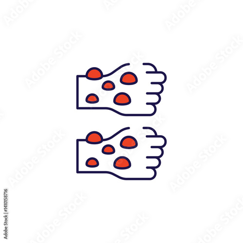 Bumps icon design with white background stock illustration