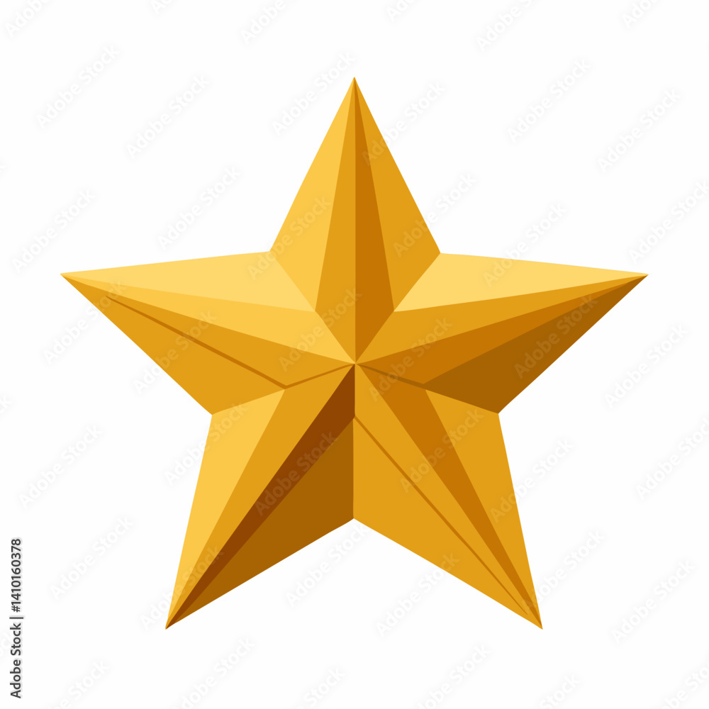 Golden star icon on a white background, symbolizing achievement or excellence.