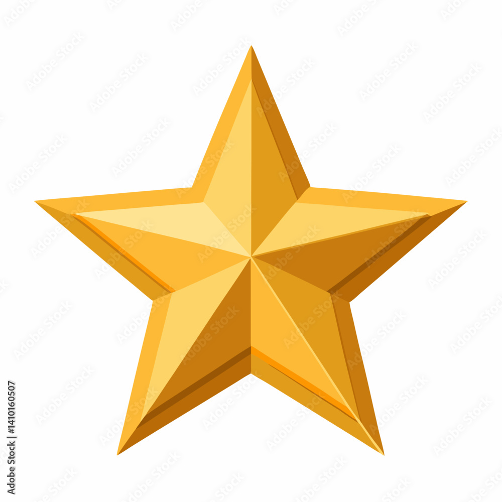 Golden star icon on a white background, symbolizing achievement or excellence.
