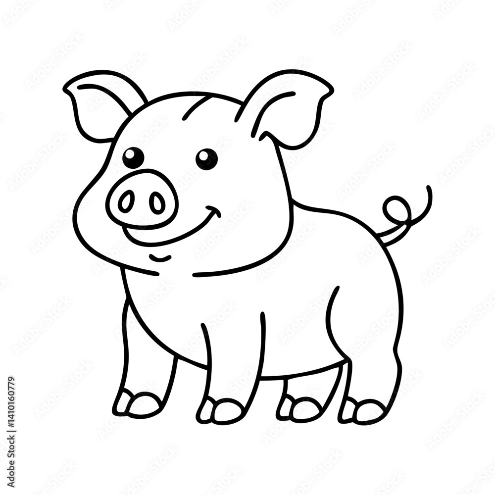 pig icon, pig vector illustration-simple illustration of pig, perfect for pig logos and icons pig icon, pig vector illustration-simple illustration of pig, perfect for pig logos and icons