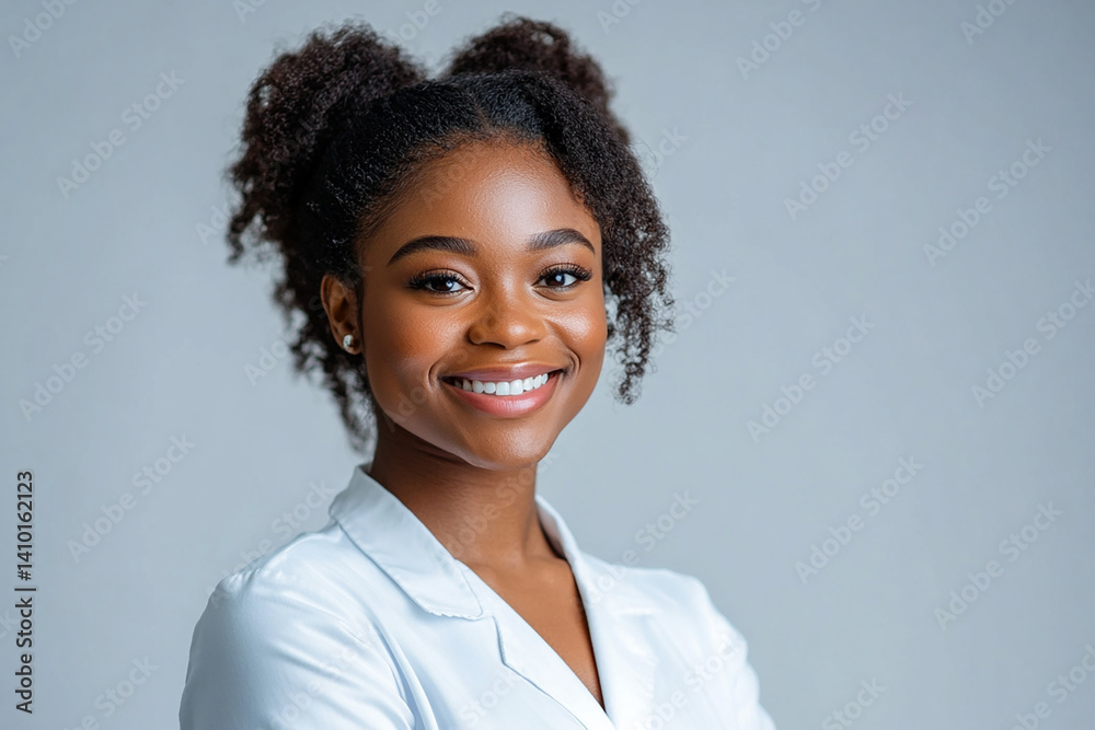 Beautiful woman close-up, doctor nurse care portrait close-up