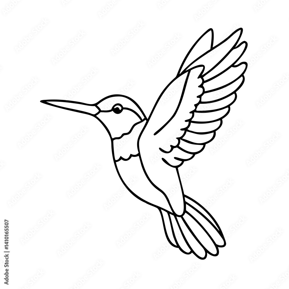 Fototapeta premium hummingbird icon, hummingbird vector illustration-simple illustration of hummingbird, perfect for hummingbird logos and icons