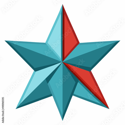 A five-pointed blue star against a plain background.