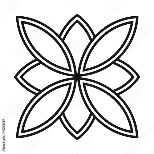Black and White Art Deco Seamless Geometric Pattern.