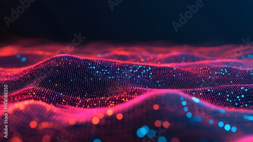 Captivating Data Analysis and Digital Information Processing with Glowing Waves and Particles