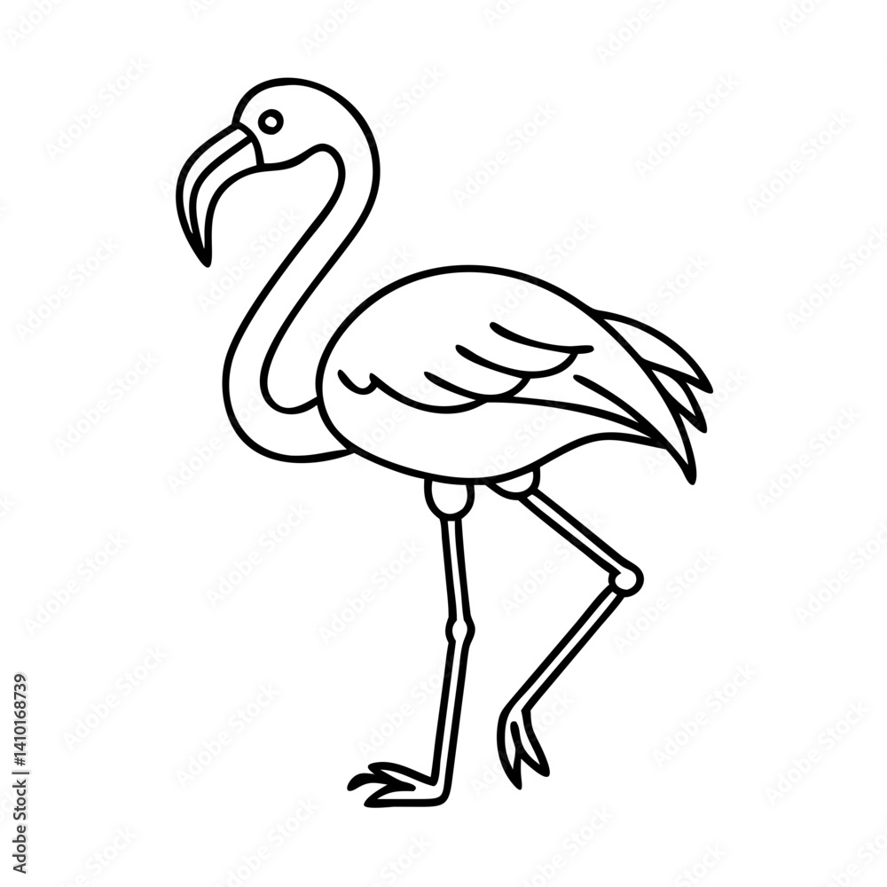 Fototapeta premium flamingo icon, flamingo vector illustration-simple illustration of flamingo, perfect for flamingo logos and icons