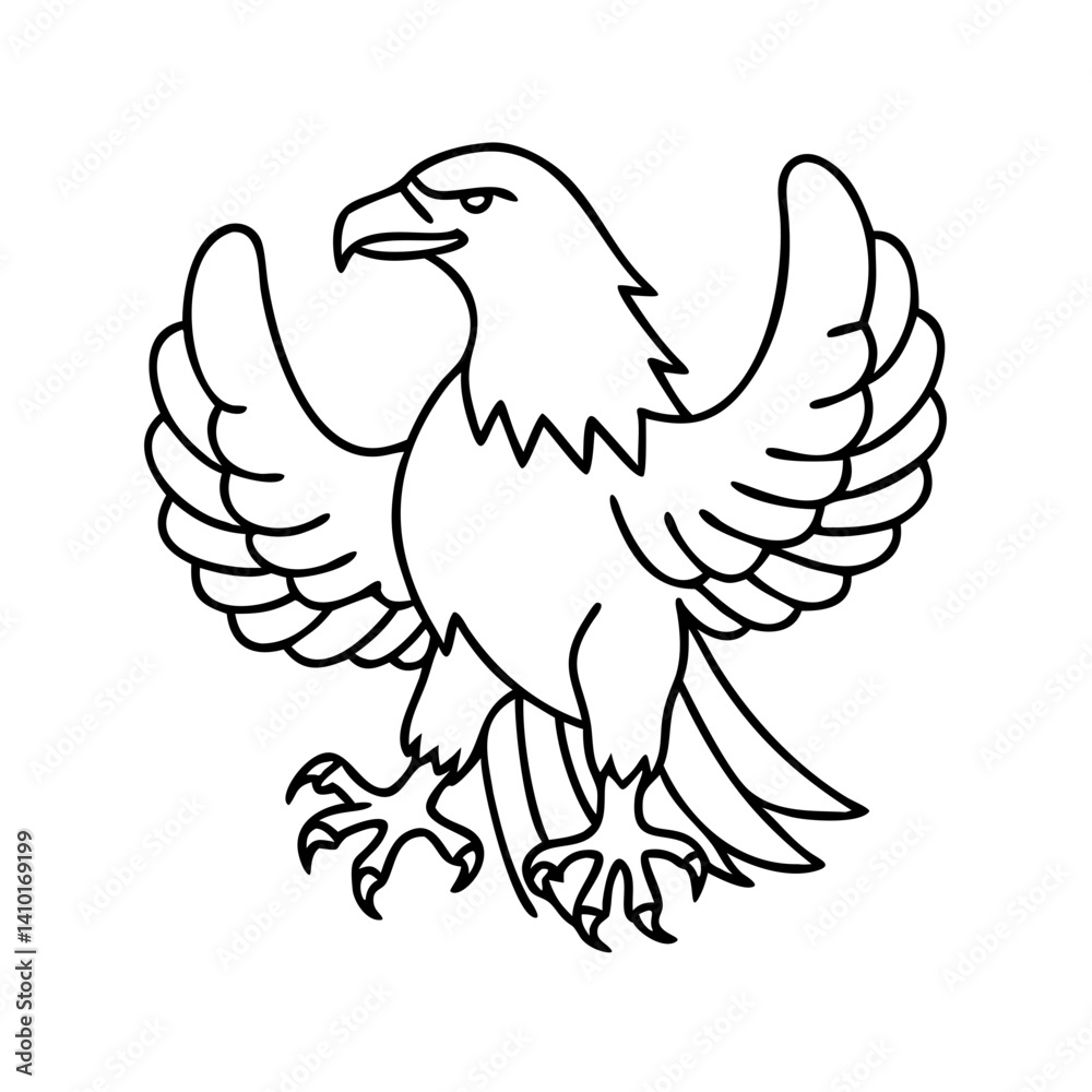 Fototapeta premium eagle icon, eagle vector illustration-simple illustration of eagle, perfect for eagle logos and icons