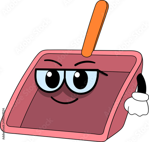 Cartoon Dustpan Character Cute Cleaning Tool Illustration